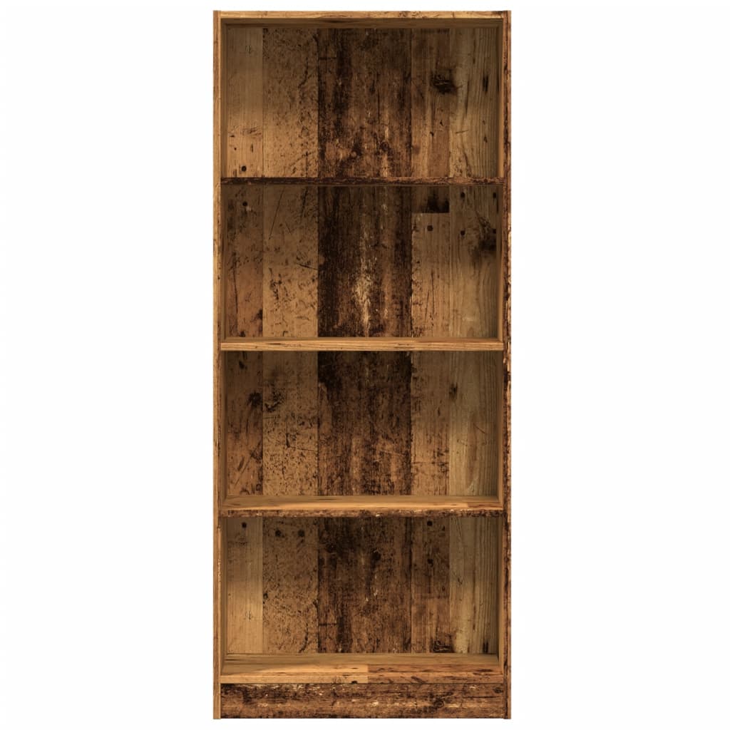 bogreol 60x24x143 cm konstrueret træ antikt træ