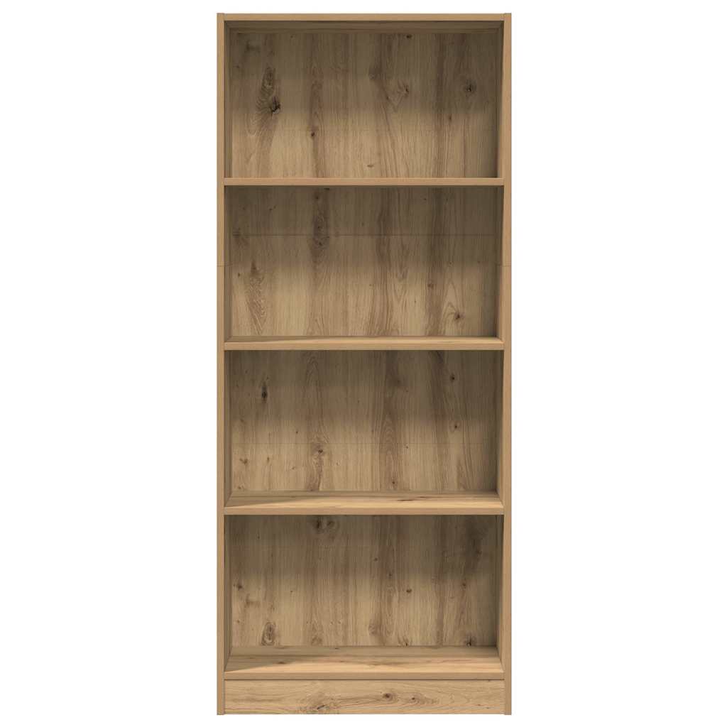bogreol 60x24x143 cm konstrueret træ egetræsfarve