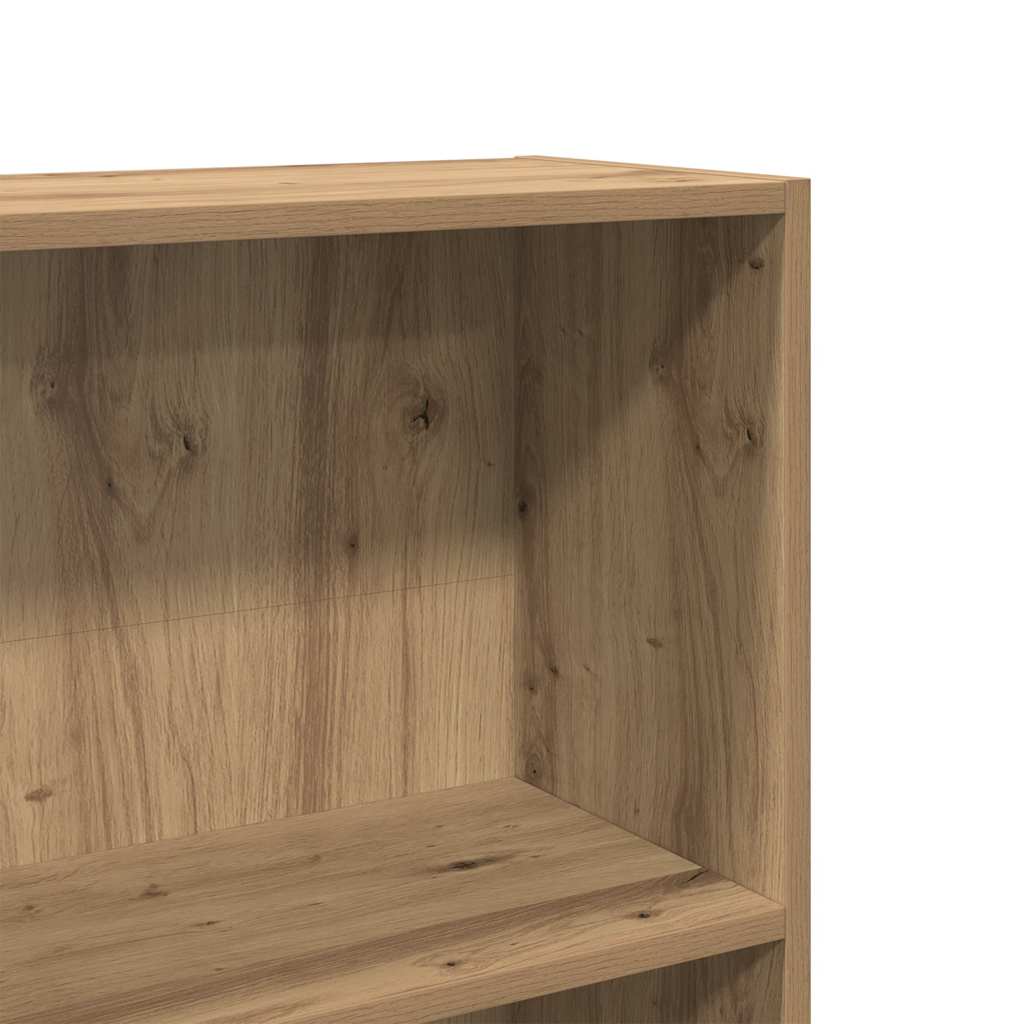 bogreol 60x24x143 cm konstrueret træ egetræsfarve