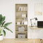 bogreol 60x24x176 cm konstrueret træ sonoma-eg