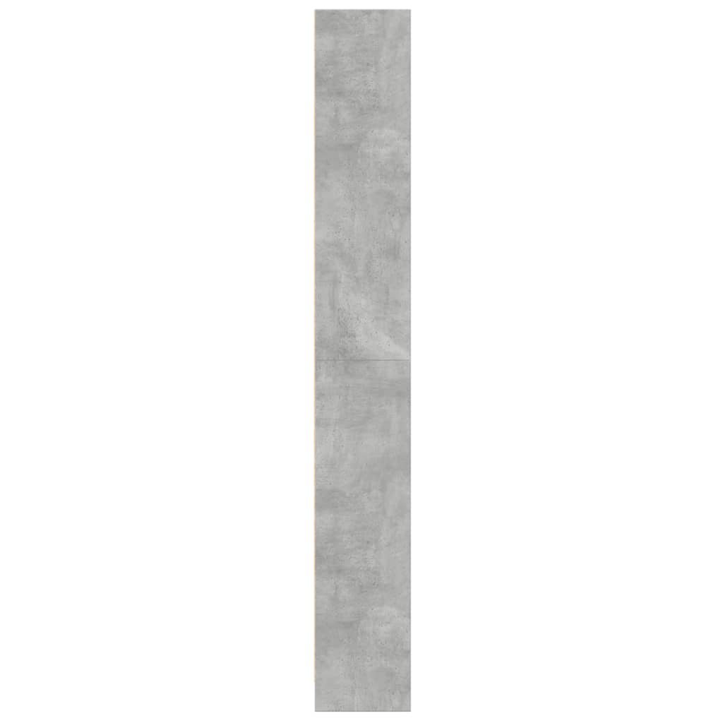 bogreol 60x24x176 cm konstrueret træ betongrå