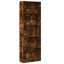 bogreol 60x24x176 cm konstrueret træ røget egetræsfarve