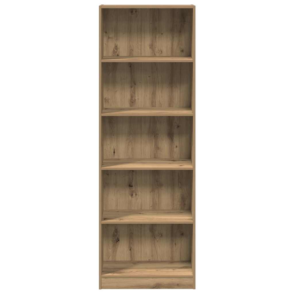 bogreol kunstnerisk eg 60x24x176 cm konstrueret træ