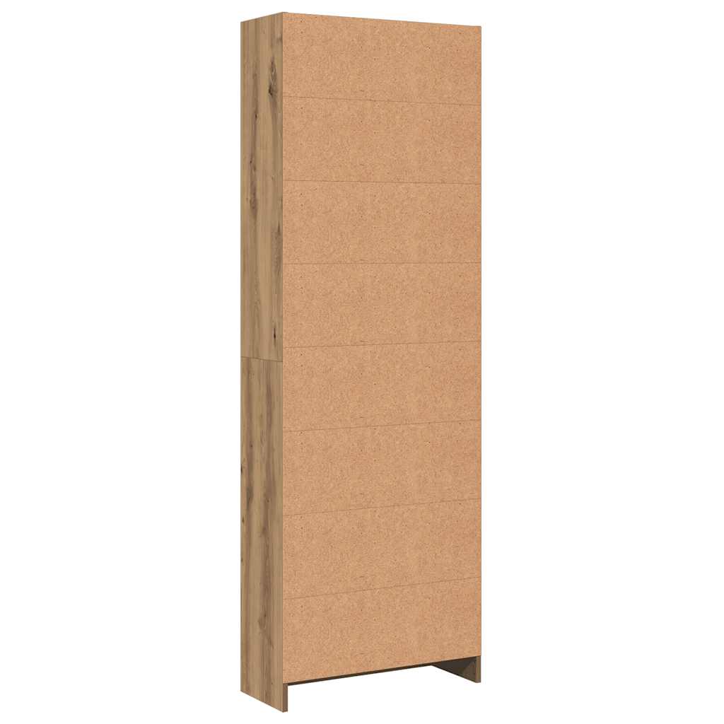 bogreol kunstnerisk eg 60x24x176 cm konstrueret træ