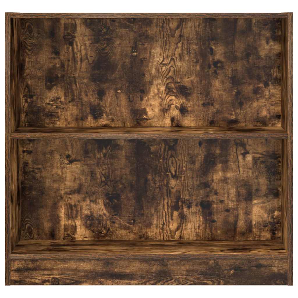 bogreol 80x24x76 cm konstrueret træ røget egetræsfarve