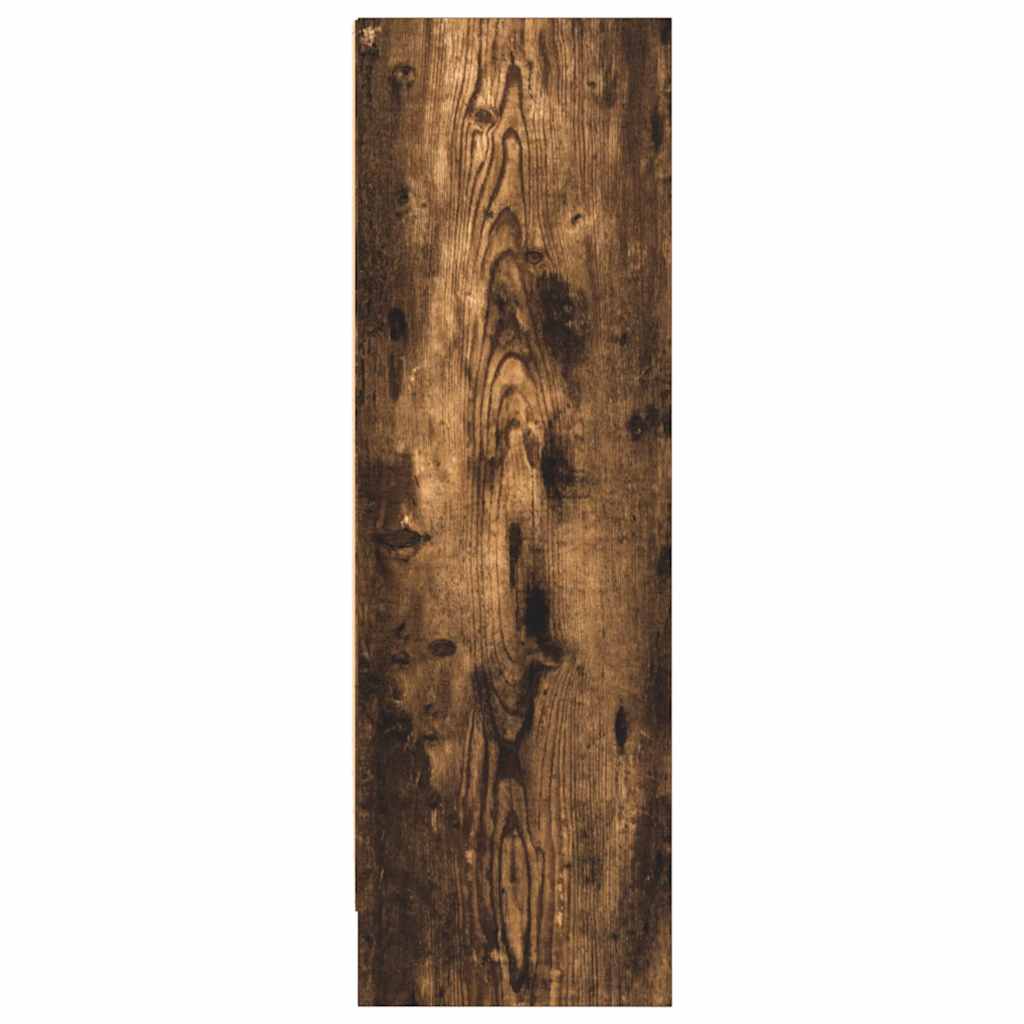 bogreol 80x24x76 cm konstrueret træ røget egetræsfarve