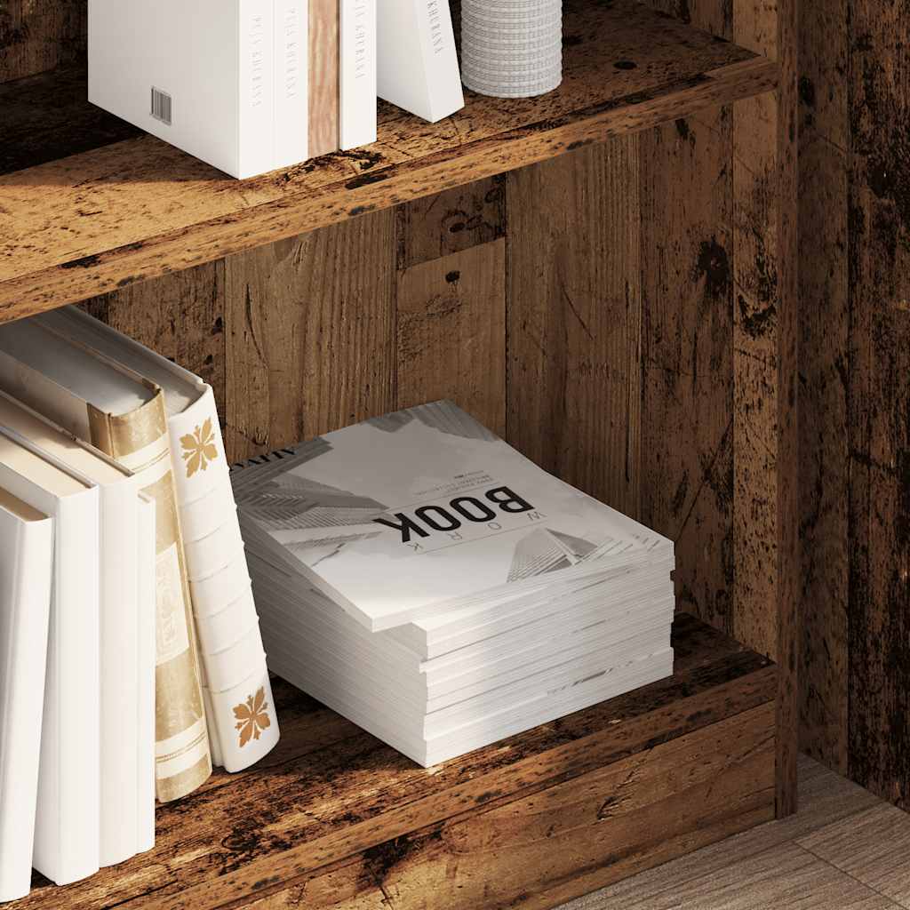 bogreol 80x24x76 cm konstrueret træ antikt træ