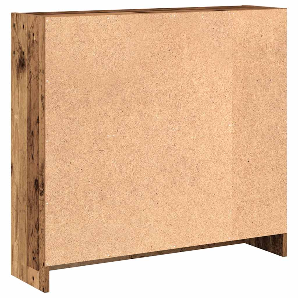 bogreol 80x24x76 cm konstrueret træ antikt træ