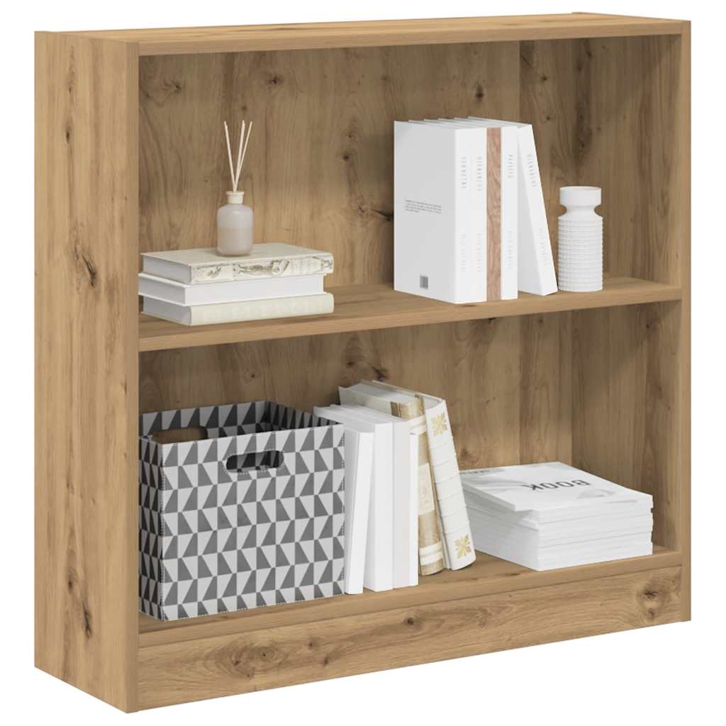 bogreol 80x24x76 cm konstrueret træ egetræsfarve