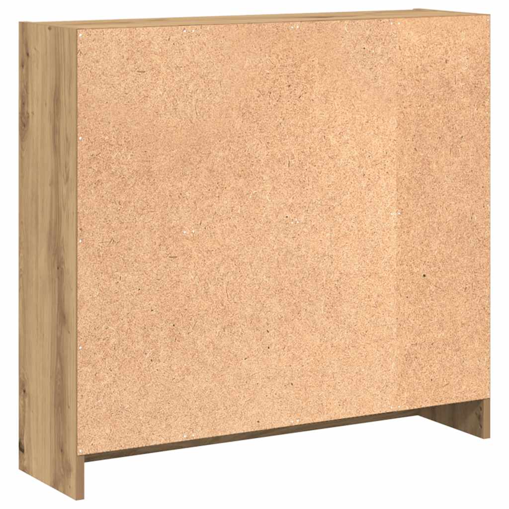 bogreol 80x24x76 cm konstrueret træ egetræsfarve