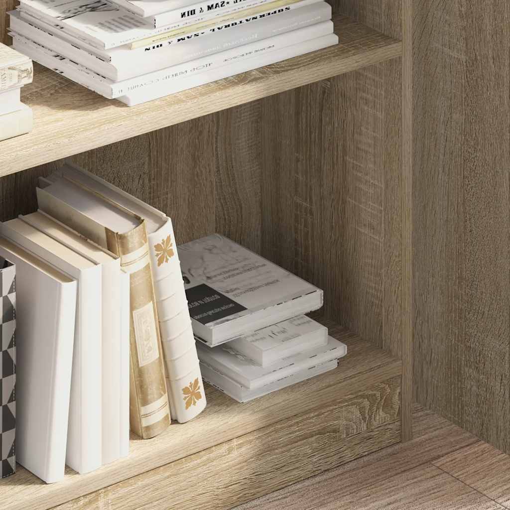 bogreol 80x24x109 cm konstrueret træ sonoma-eg