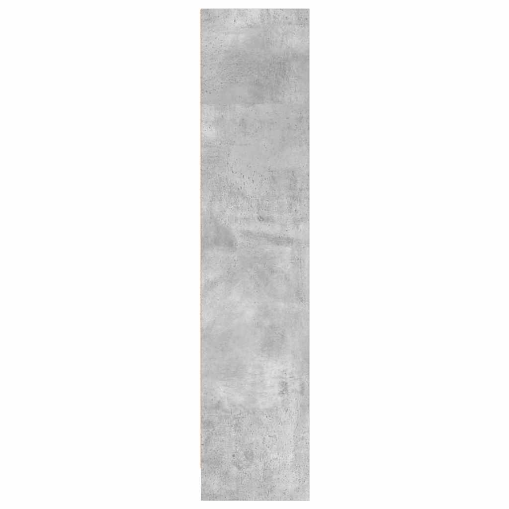 bogreol 80x24x109 cm konstrueret træ betongrå