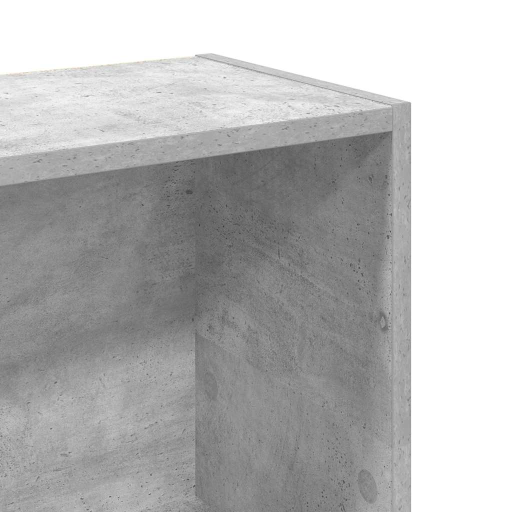 bogreol 80x24x109 cm konstrueret træ betongrå