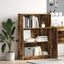 bogreol 80x24x109 cm konstrueret træ røget egetræsfarve