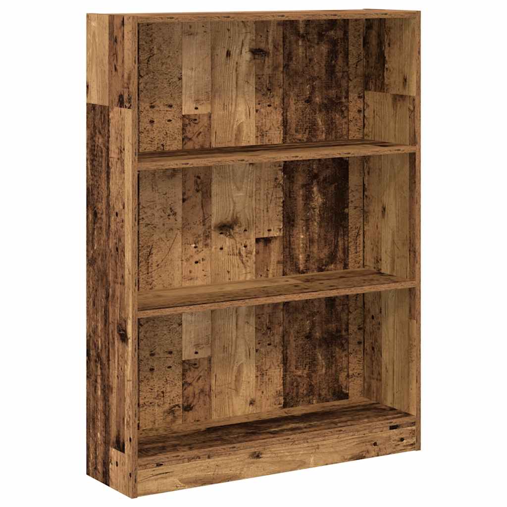 bogreol 80x24x109 cm konstrueret træ antikt træ