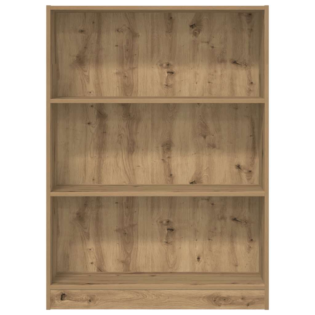 bogreol 80x24x109 cm konstrueret træ egetræsfarve