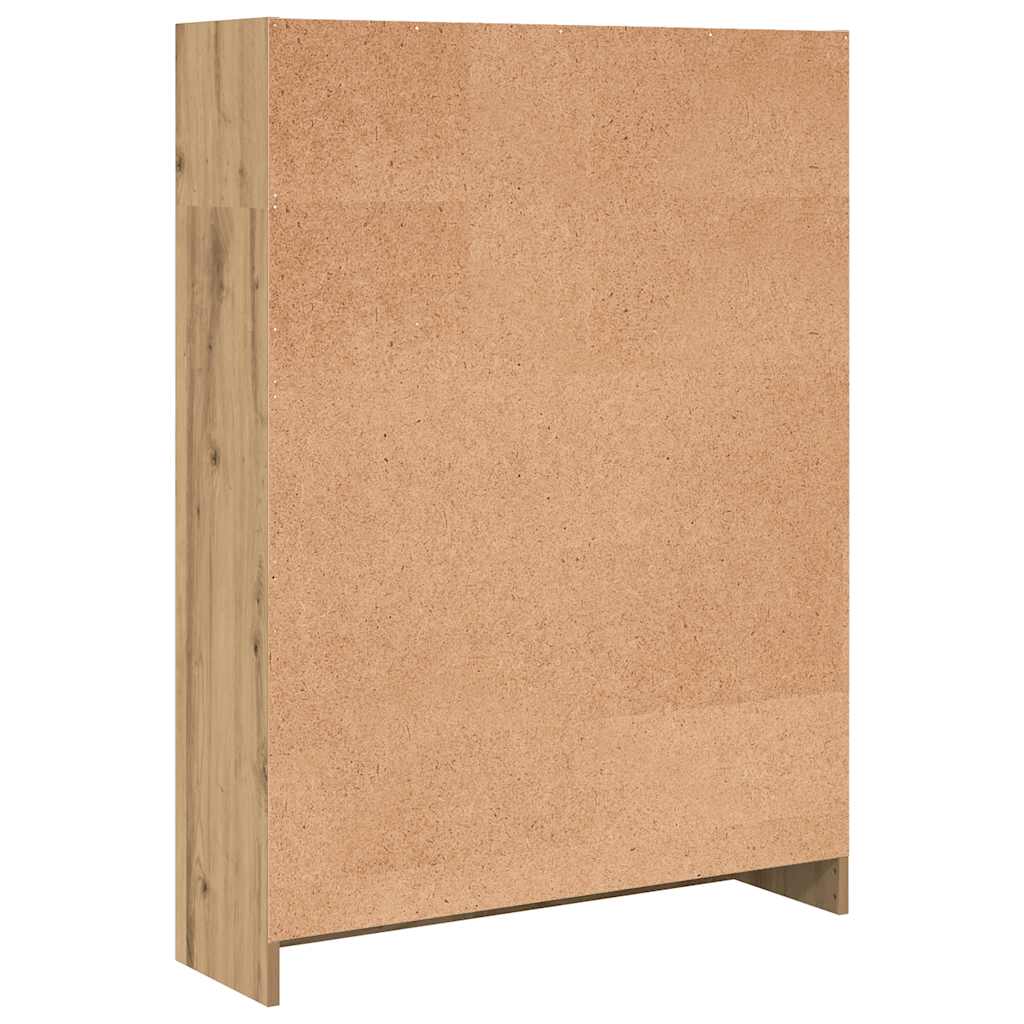 bogreol 80x24x109 cm konstrueret træ egetræsfarve