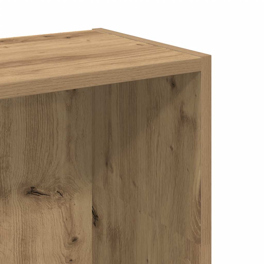 bogreol 80x24x109 cm konstrueret træ egetræsfarve