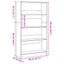 bogreol 80x24x143 cm konstrueret træ sonoma-eg