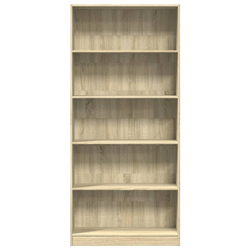 bogreol Sonoma eg 80x24x176 cm konstrueret træ