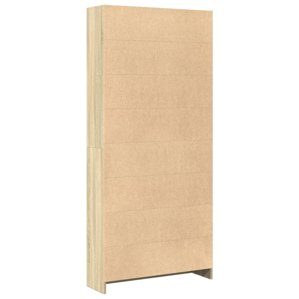 bogreol Sonoma eg 80x24x176 cm konstrueret træ