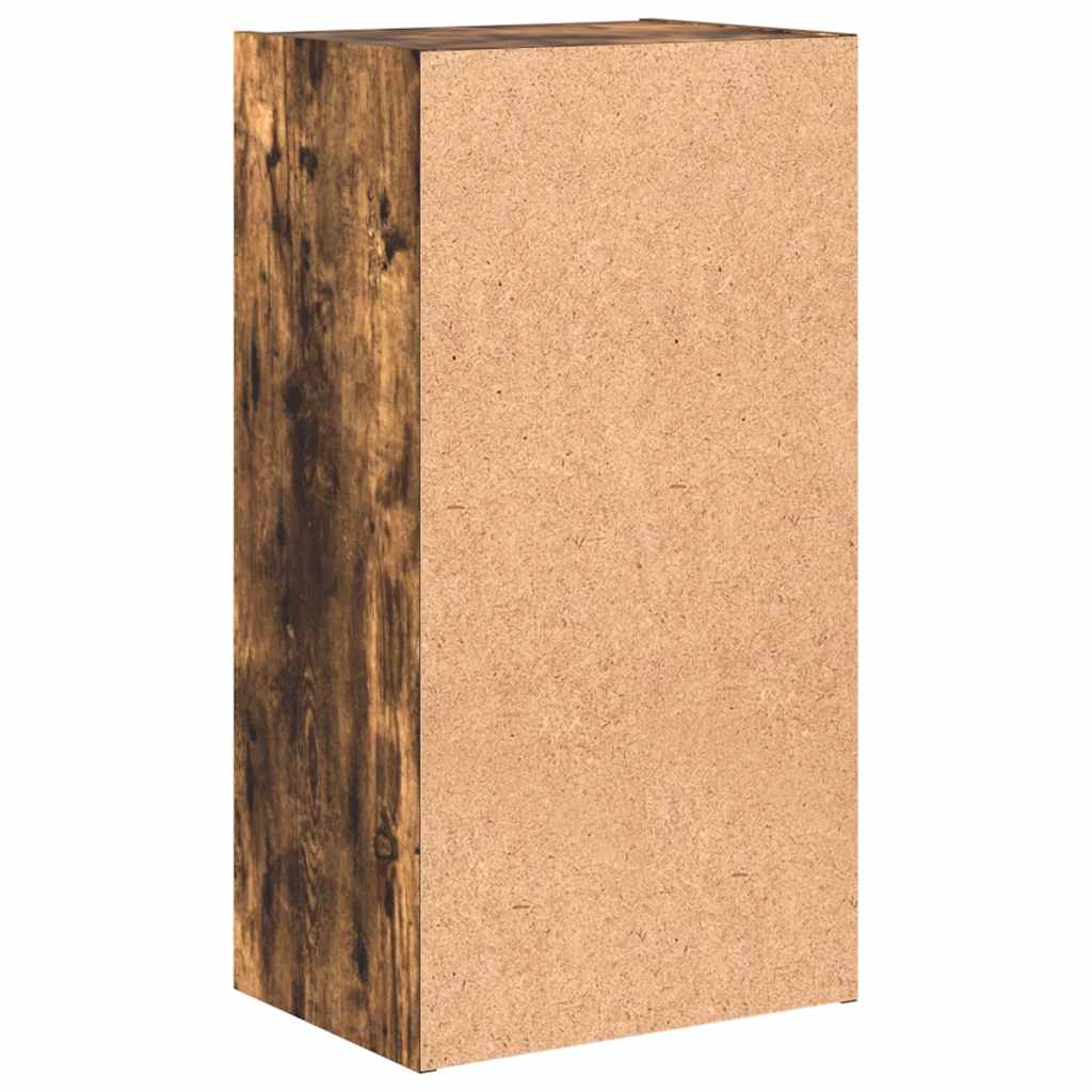 bogreol 40x30x77 cm konstrueret træ røget egetræsfarve