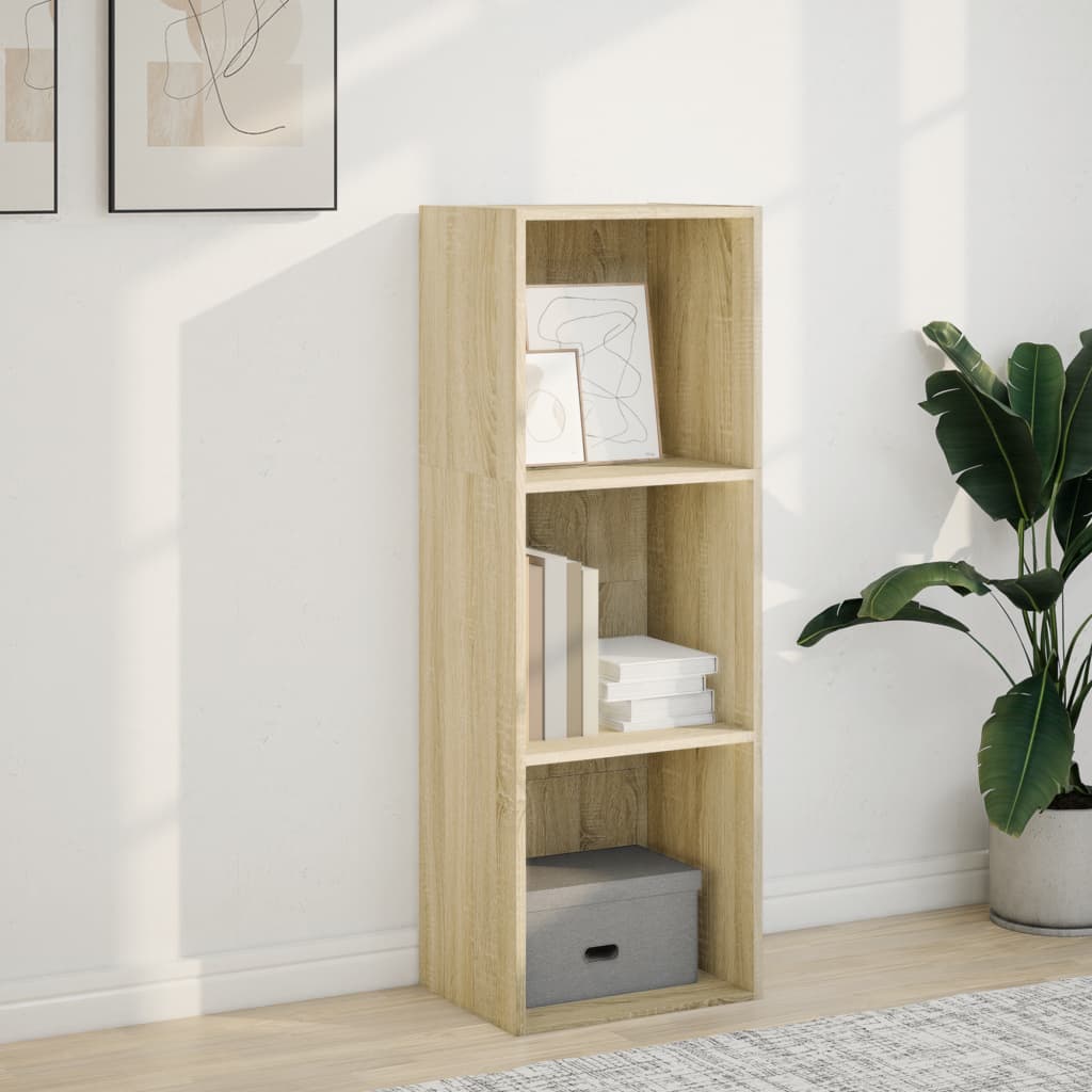 bogreol 40x30x114 cm konstrueret træ sonoma-eg