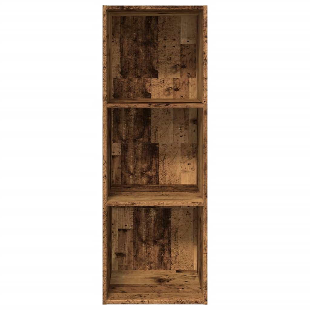 bogreol 40x30x114 cm konstrueret træ antikt træ