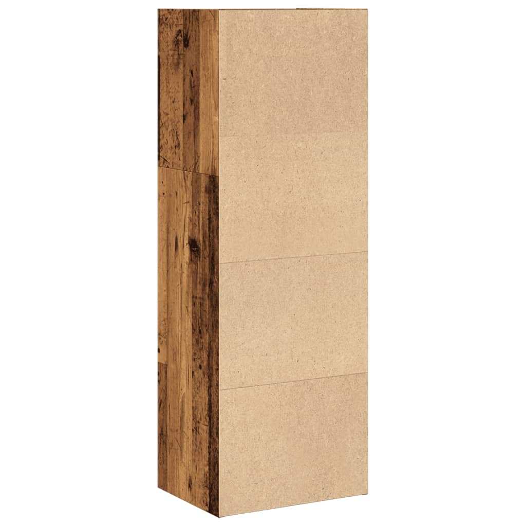 bogreol 40x30x114 cm konstrueret træ antikt træ