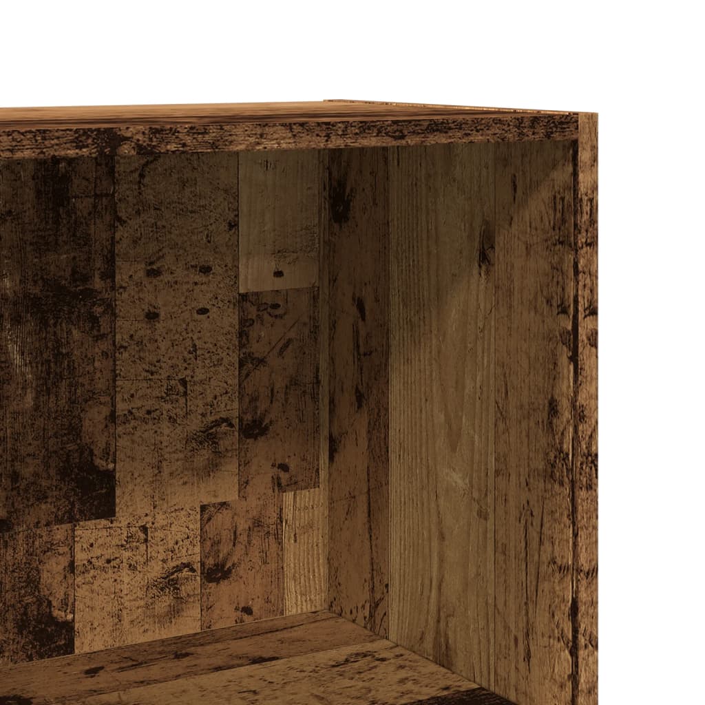 bogreol 40x30x114 cm konstrueret træ antikt træ