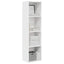 bogreol 40x30x152 cm konstrueret træ hvid