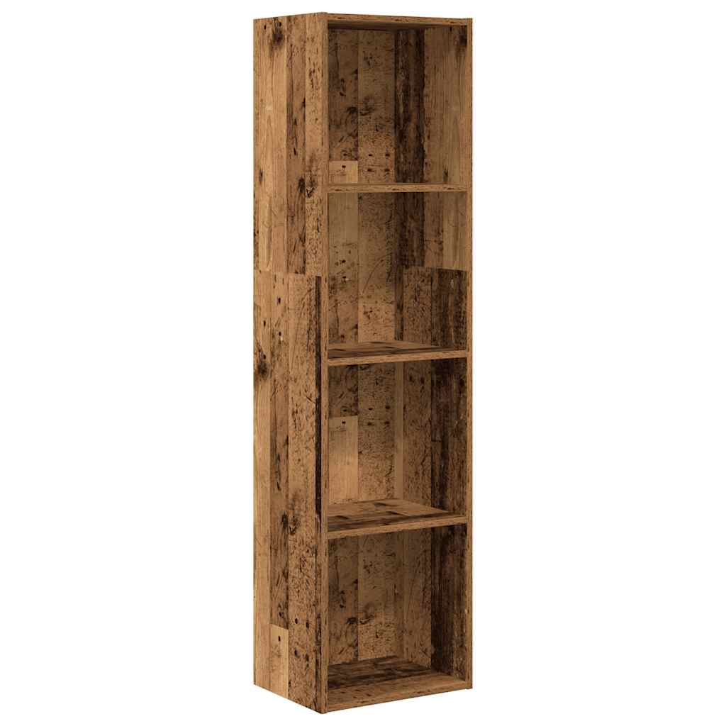 bogreol 40x30x152 cm konstrueret træ gammelt trælook