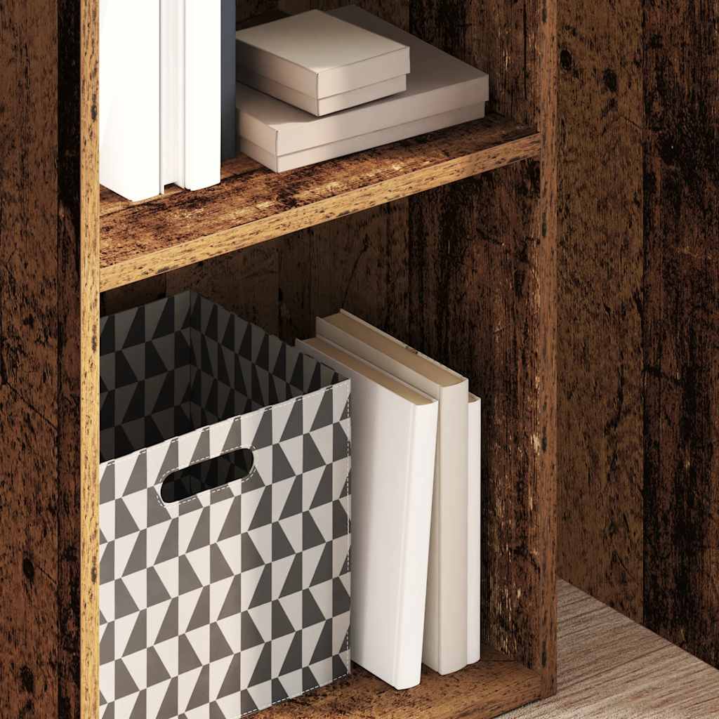 bogreol 40x30x152 cm konstrueret træ gammelt trælook