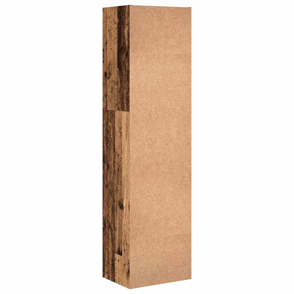 bogreol 40x30x152 cm konstrueret træ gammelt trælook
