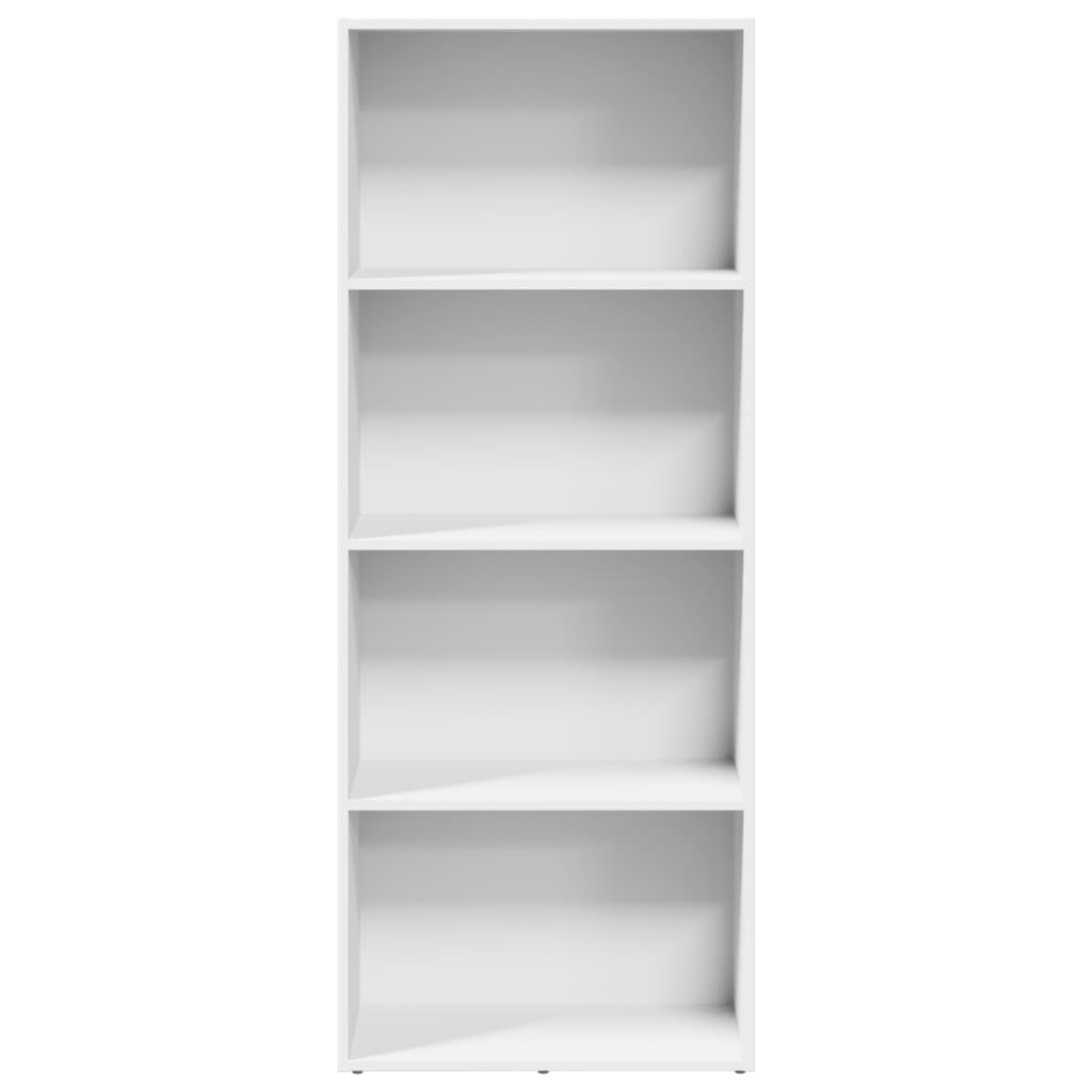 bogreol 60x30x152 cm konstrueret træ hvid