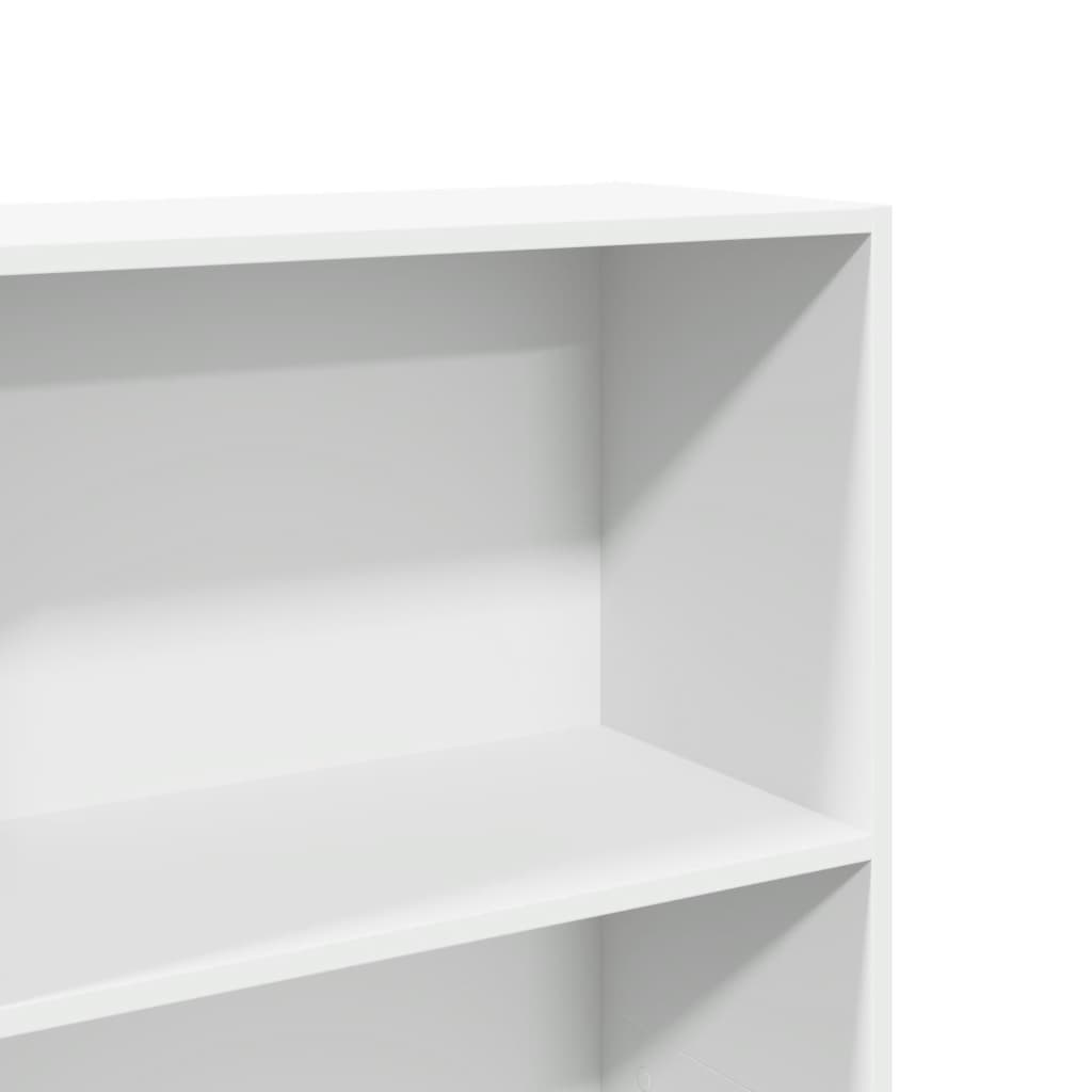 bogreol 60x30x152 cm konstrueret træ hvid