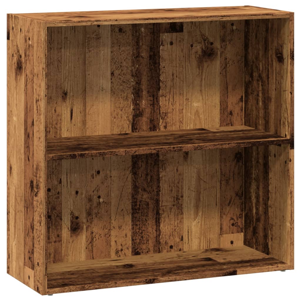 bogreol 60x30x77 cm konstrueret træ gammelt trælook