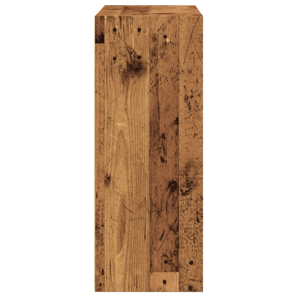 bogreol 60x30x77 cm konstrueret træ gammelt trælook