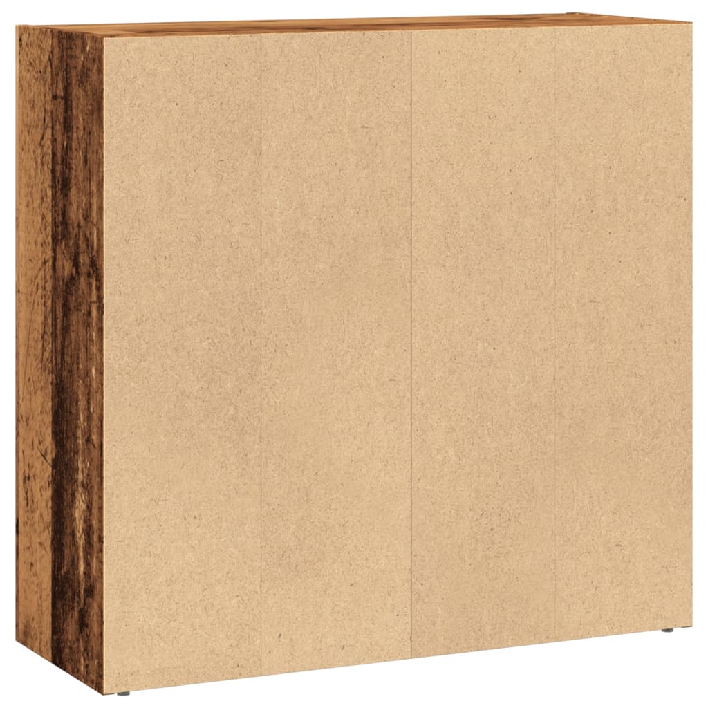 bogreol 60x30x77 cm konstrueret træ gammelt trælook