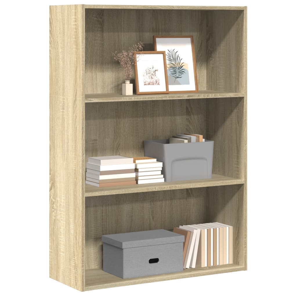 bogreol 80x30x114 cm konstrueret træ sonoma-eg