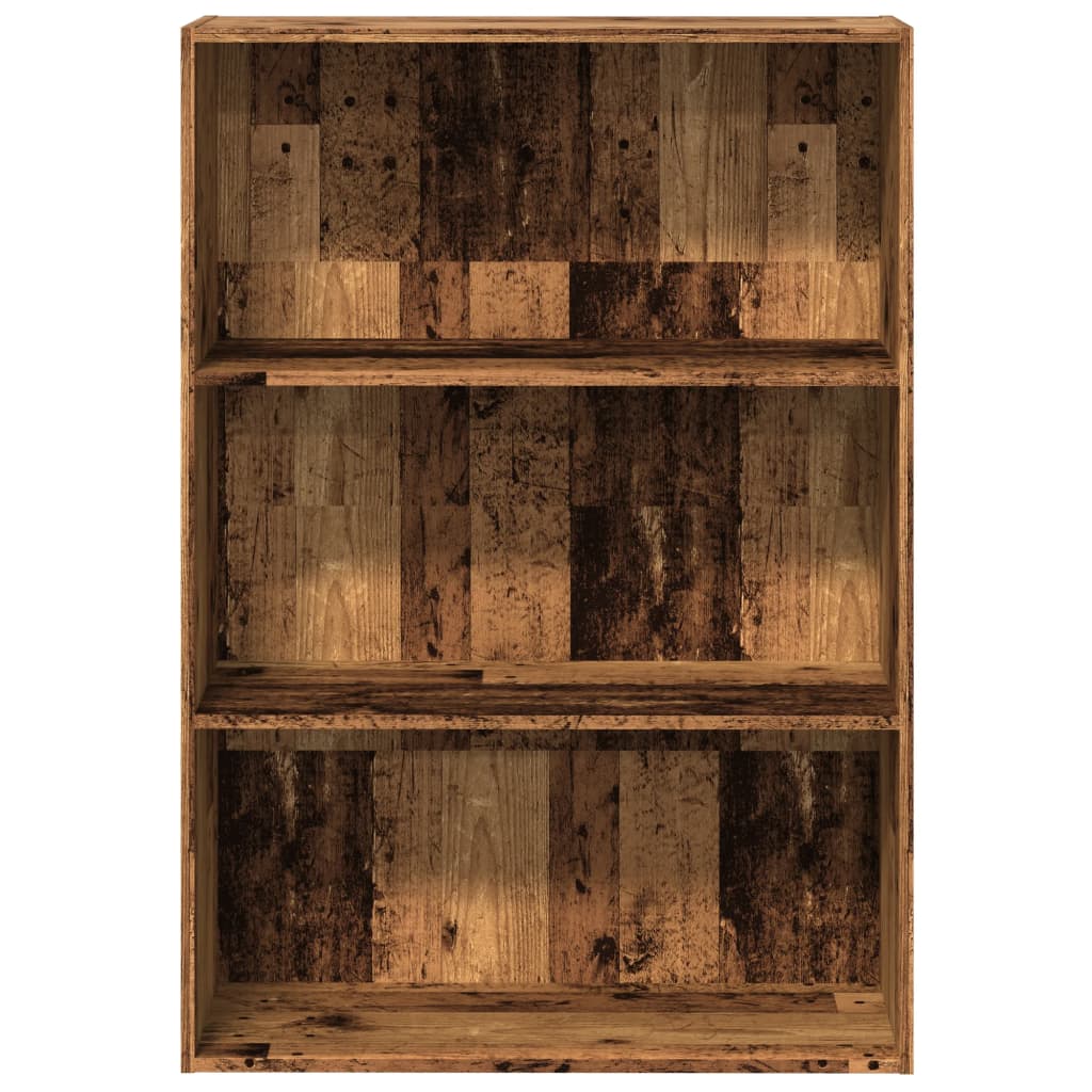bogreol 80x30x114 cm konstrueret træ gammelt trælook