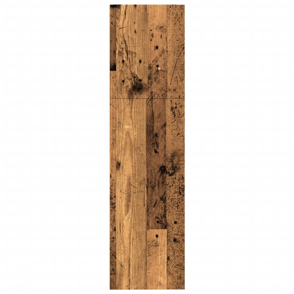 bogreol 80x30x114 cm konstrueret træ gammelt trælook