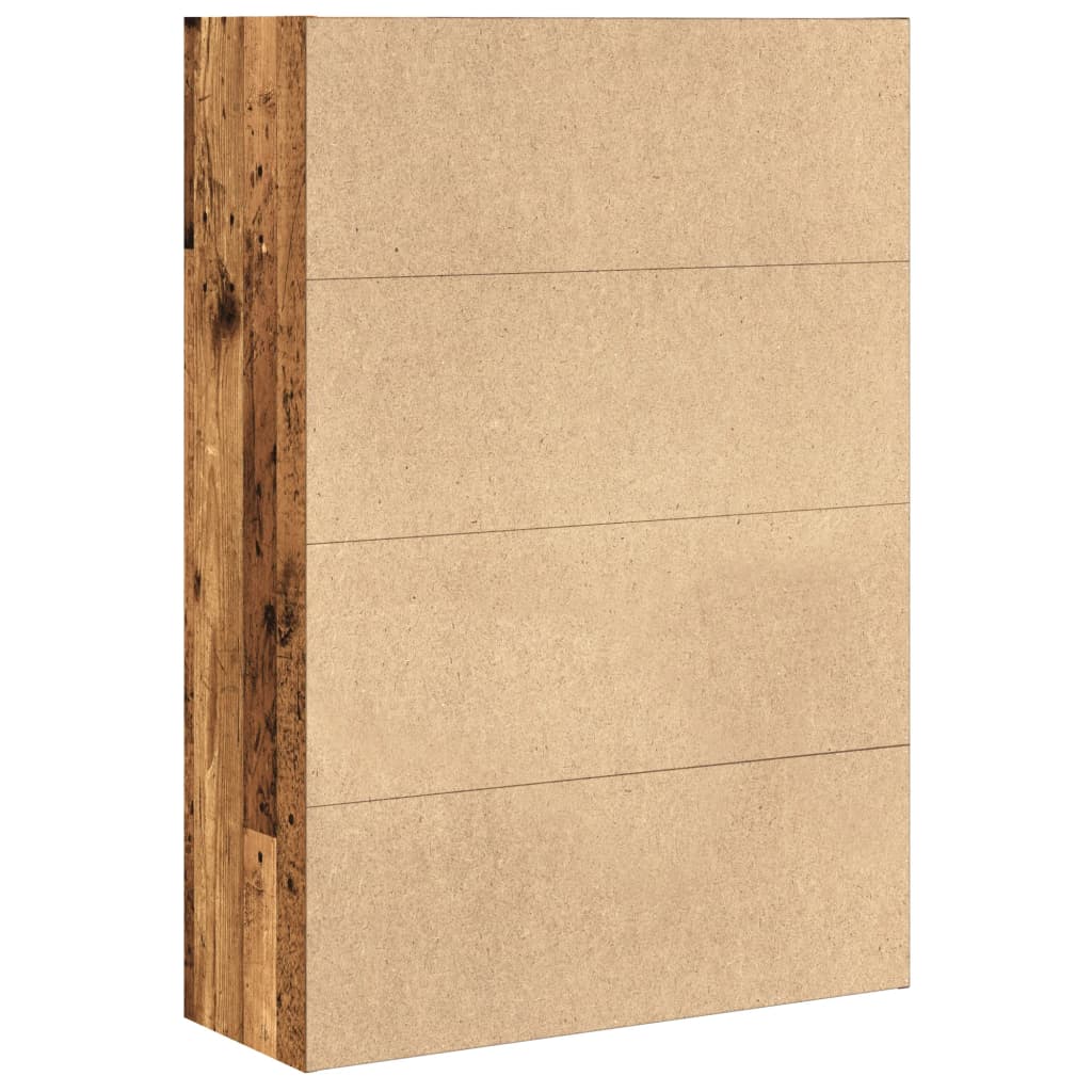 bogreol 80x30x114 cm konstrueret træ gammelt trælook
