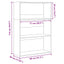 bogreol 80x30x114 cm konstrueret træ gammelt trælook