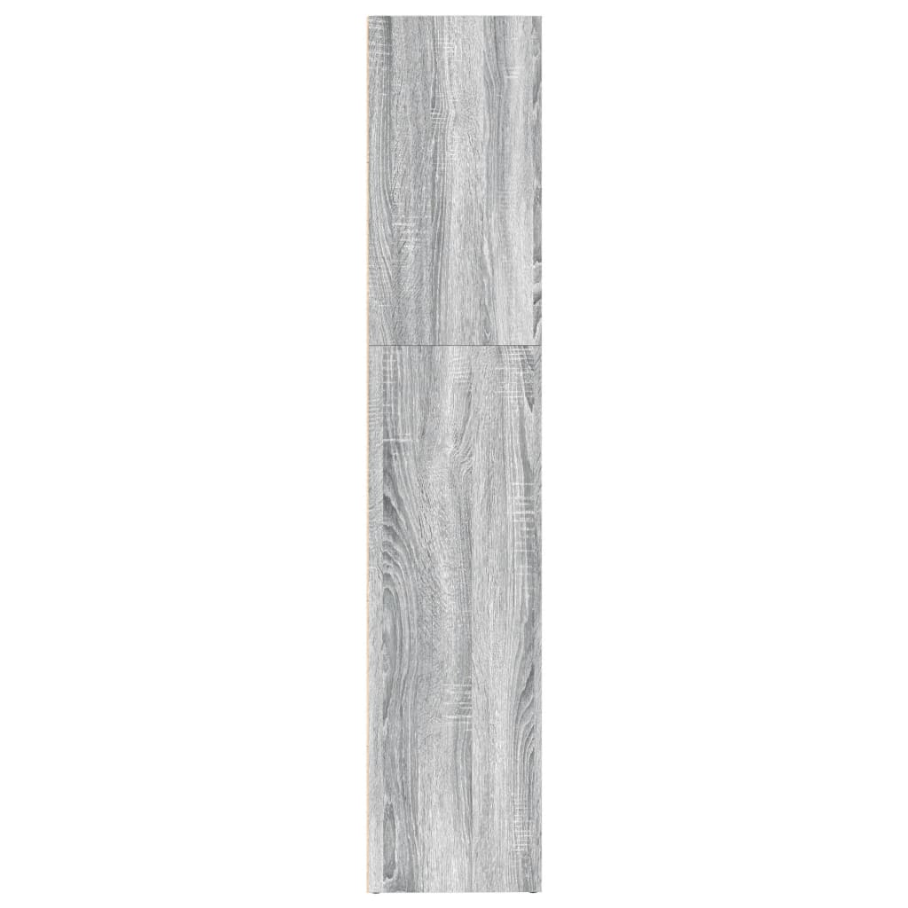 bogreol 80x30x152 cm konstrueret træ grå sonoma-eg
