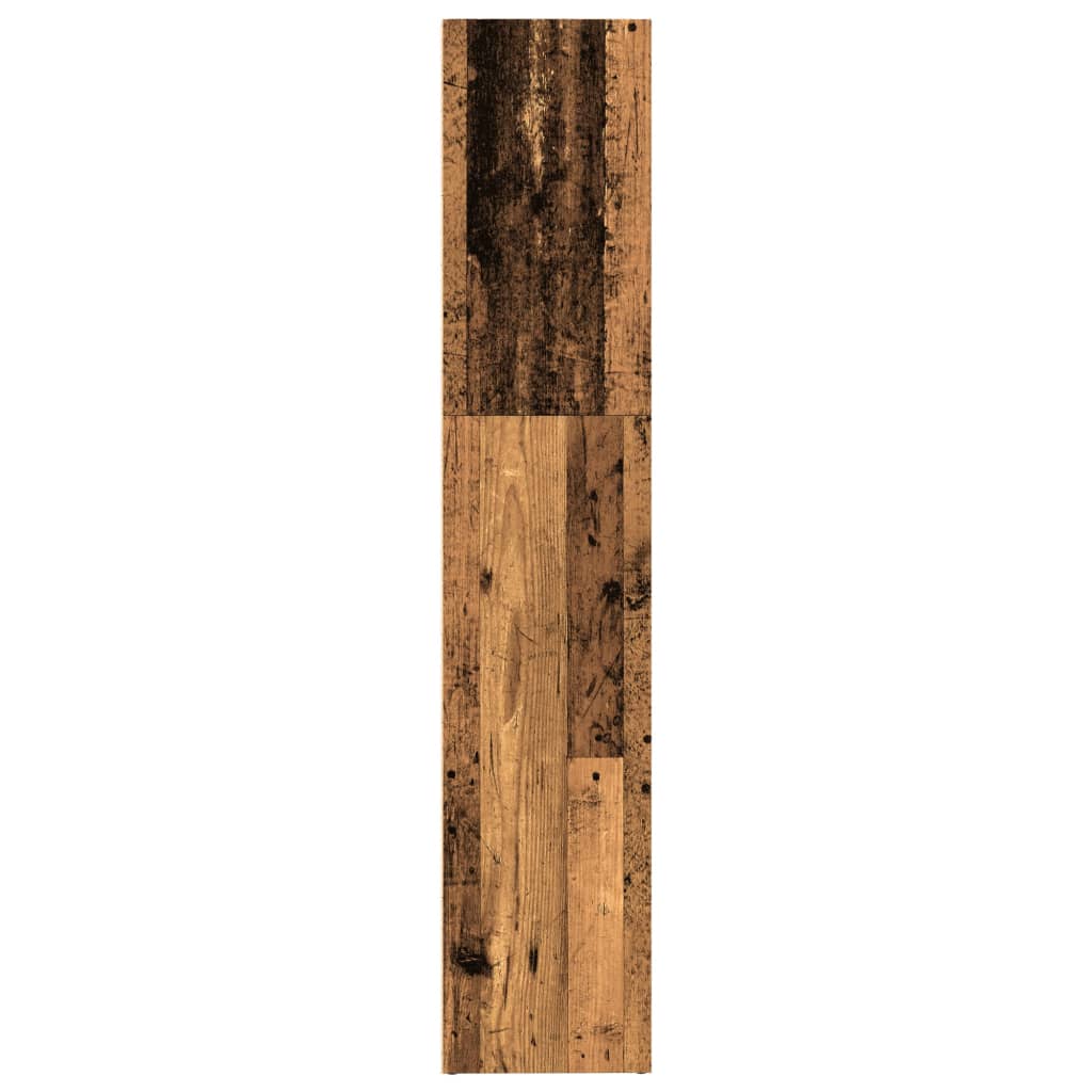bogreol 80x30x152 cm konstrueret træ gammelt trælook