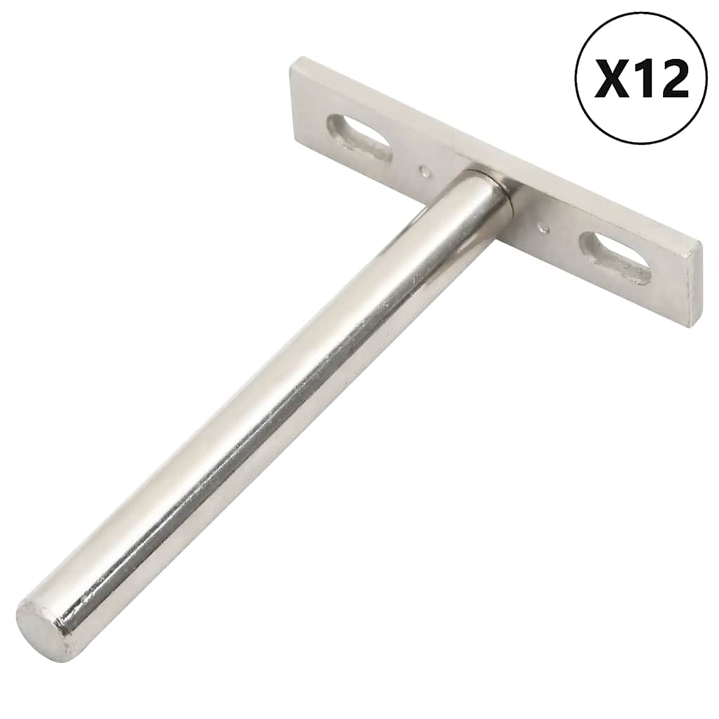 flydende hyldeknægte 12 stk. usynlige Ø10x100 mm kulstofstål