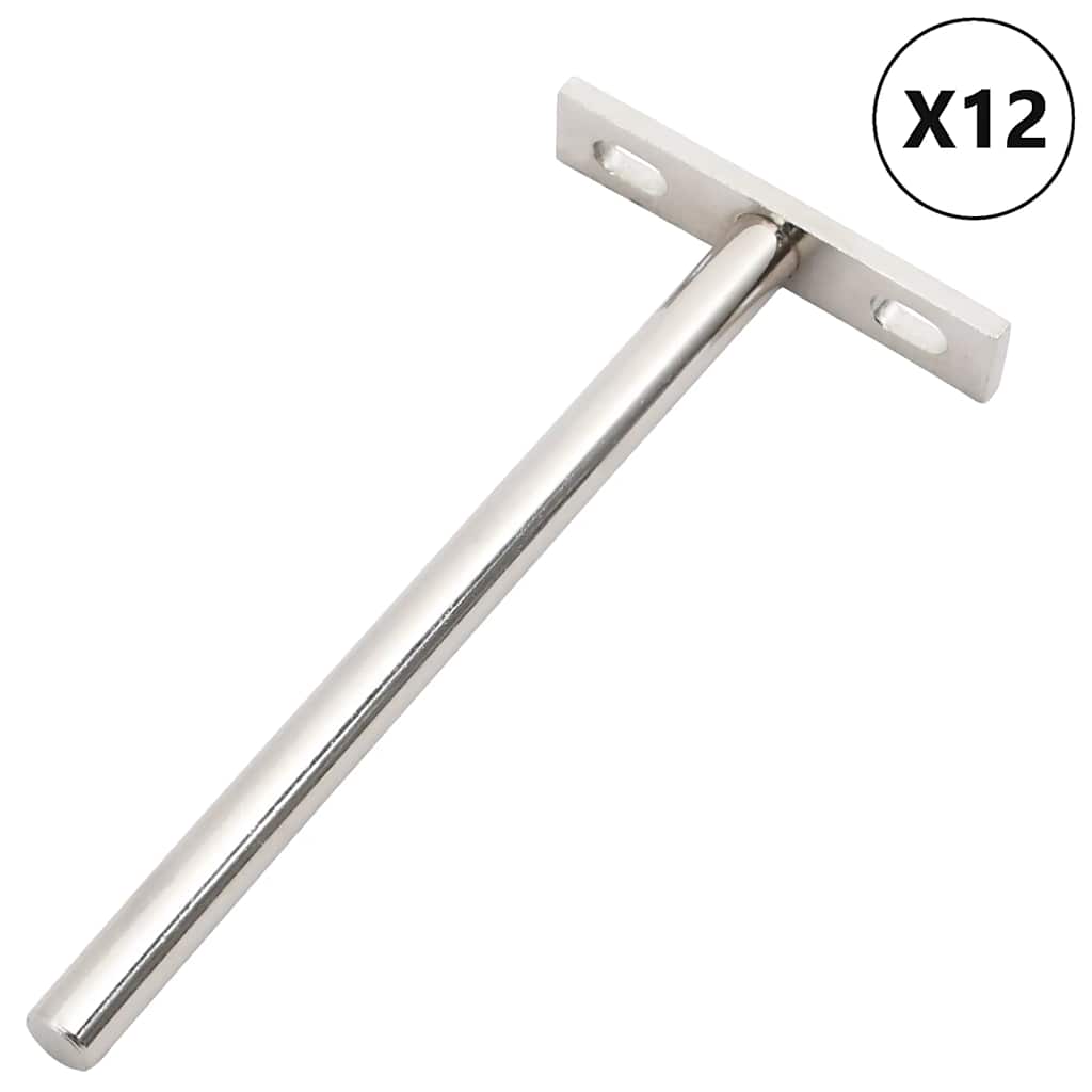 flydende hyldeknægte 12 stk. usynlige Ø10x150 mm kulstofstål