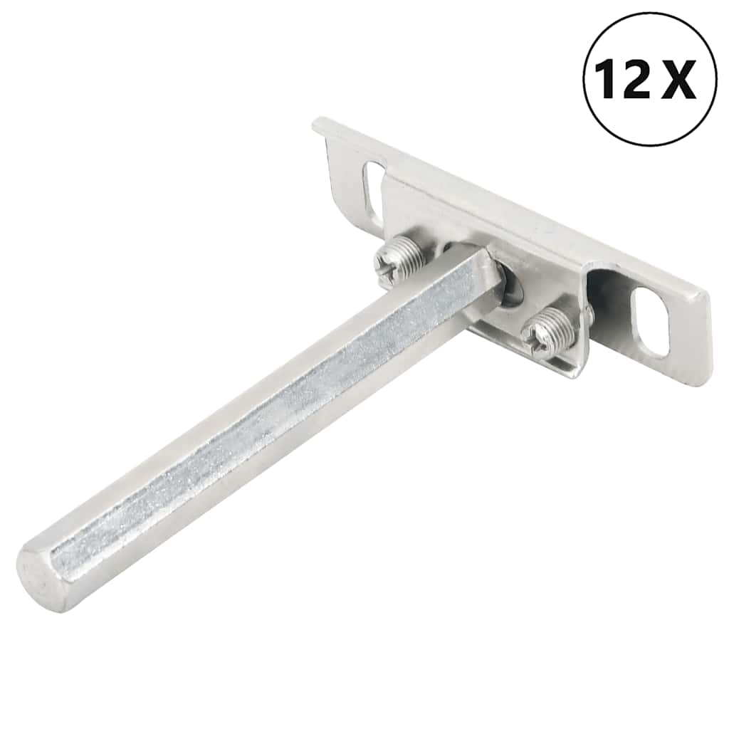 flydende hyldeknægte 12 stk. usynlige Ø12x100 mm kulstofstål