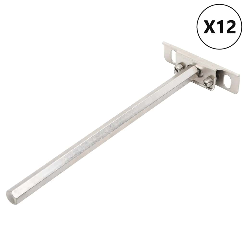 flydende hyldeknægte 12 stk. usynlige Ø12x200 mm kulstofstål